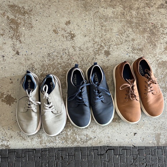 Sperry Kids Sneakers - Beige, Navy, Brown - Picture 1 of 9
